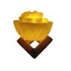 Persian Bowl Salt Lamp - Natural Rock Salt Chunks & Wooden Base