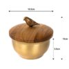 Brass Sugar Bowl with Lid Bird Design