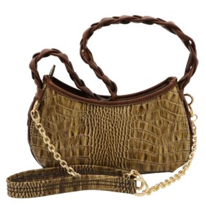 Handmade Brown Leather Crossbody Bag – Gina Model