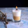 Coconut Scented Candle in White Glass Jar
