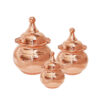 Handcrafted Copper Storage Jar - Ideal for Kitchen Organization - Set of 3