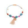 Cotton Anklet for Women with Gemstone Model Flower