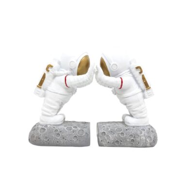Polyester Sculpture Bookend Astronaut Design