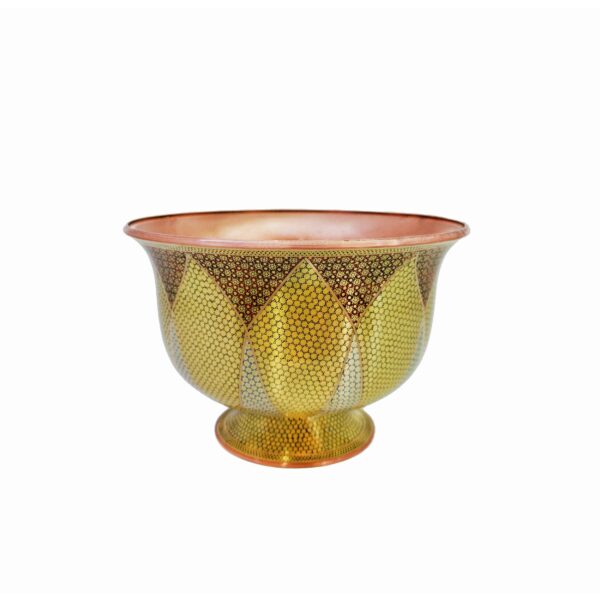Decorative Copper Bowl With Persian Minakari Enamel Handmade
