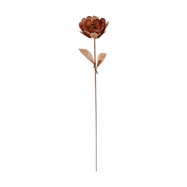 Decorative Copper Flower Handcrafted with Artistic Floral Design for Home Decor (x10)