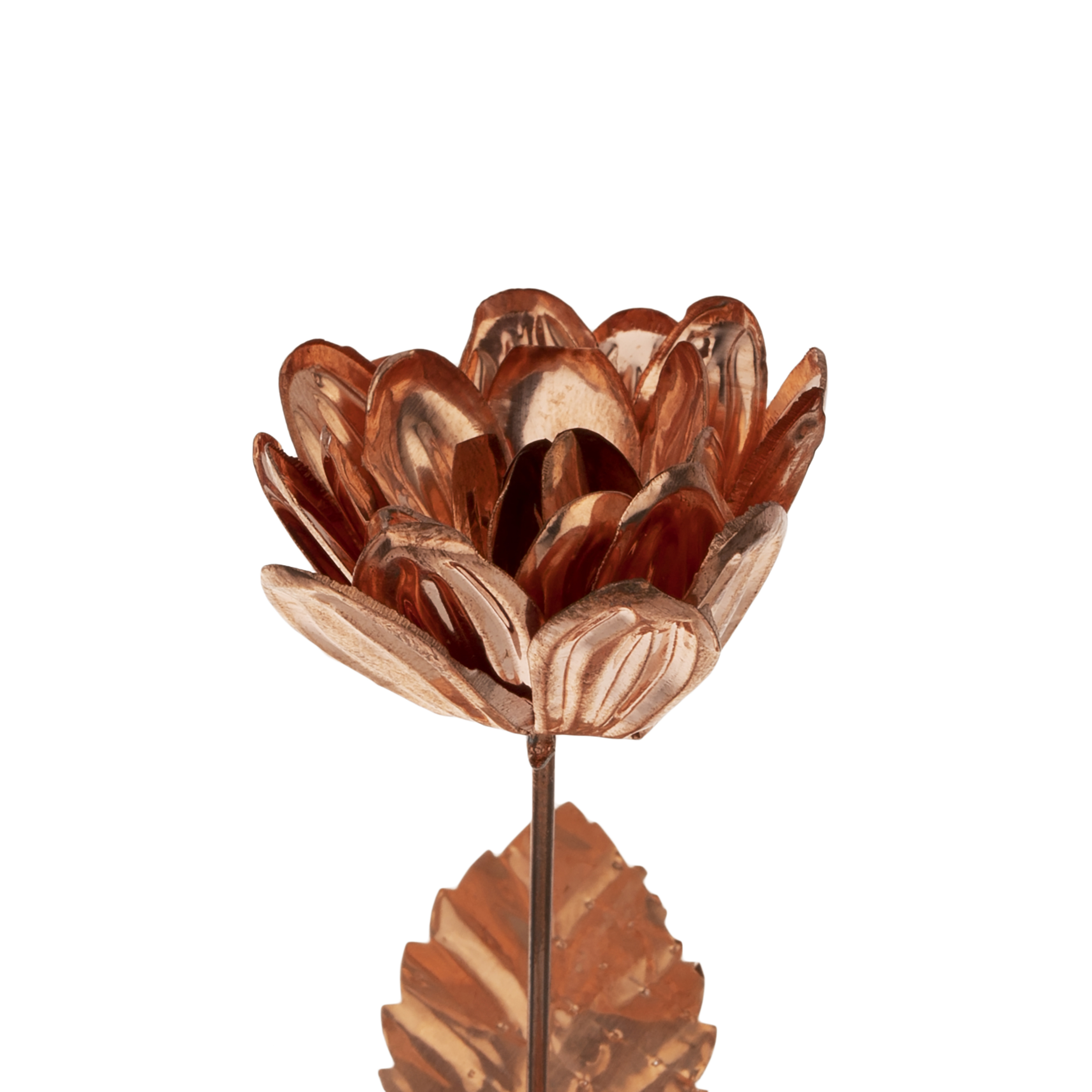 Decorative Copper Flower Handcrafted with Artistic Floral Design for Home Decor (x10)