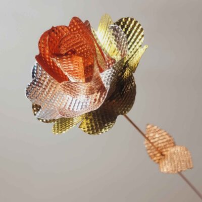 Handcrafted Decorative Copper Flower – Elegant Floral Art for Home Decor (x2)