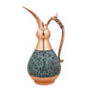 Decorative Copper Pitcher Persian Artistic with Neyshabur Turquoise Inlay