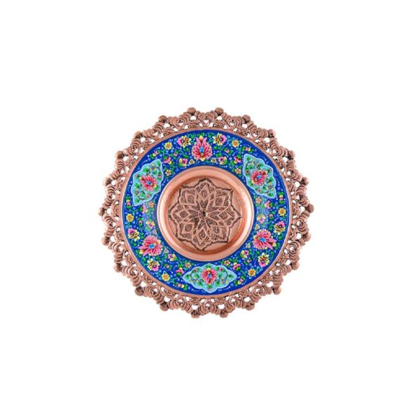 Decorative Copper Wall Plate Inspired by Persian Art