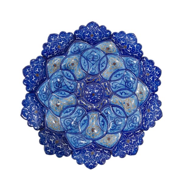 Decorative Copper Wall Plate with Minakari & Persian Inspired Design