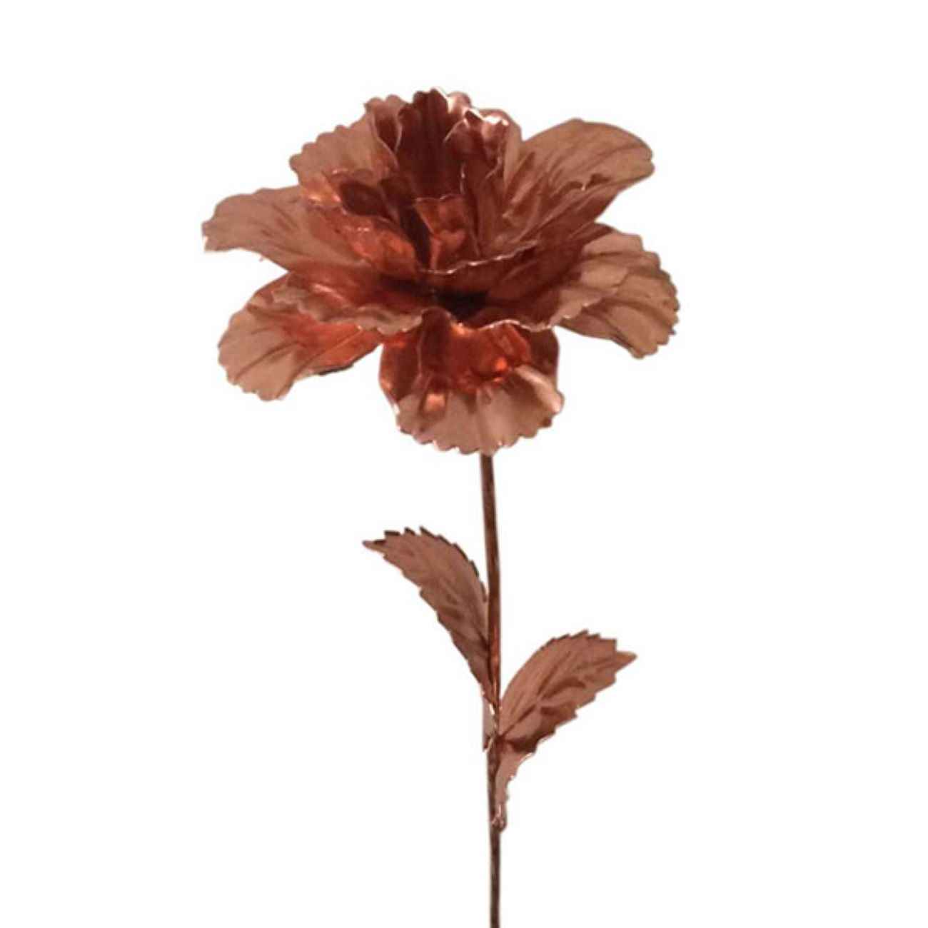 Copper Rose Flower Handcrafted for Home Decor – Floral Art Design (x10)