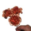 Copper Rose Flower Handcrafted for Home Decor – Floral Art Design (x10)