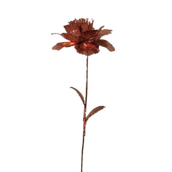 Copper Rose Flower Handcrafted for Home Decor – Floral Art Design (x10)