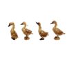 Set of 4 Decorative Duck Figurines - Waterfowl Art Decor