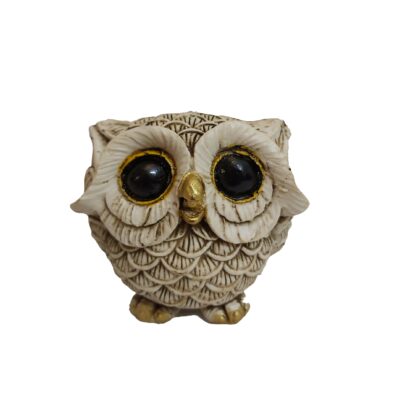 Set of 3 Decorative Owl Figurines – Whimsical Bird Art Decor