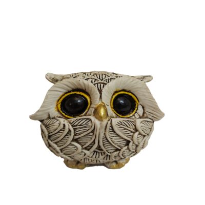 Set of 3 Decorative Owl Figurines – Whimsical Bird Art Decor