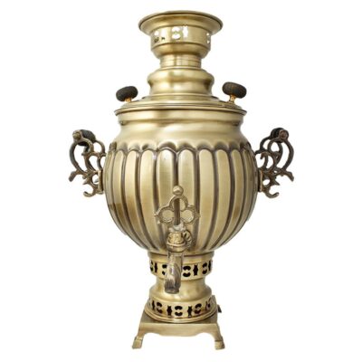 Persian Brass Samovar Decorative Coal Tea Maker 3.4 Liter