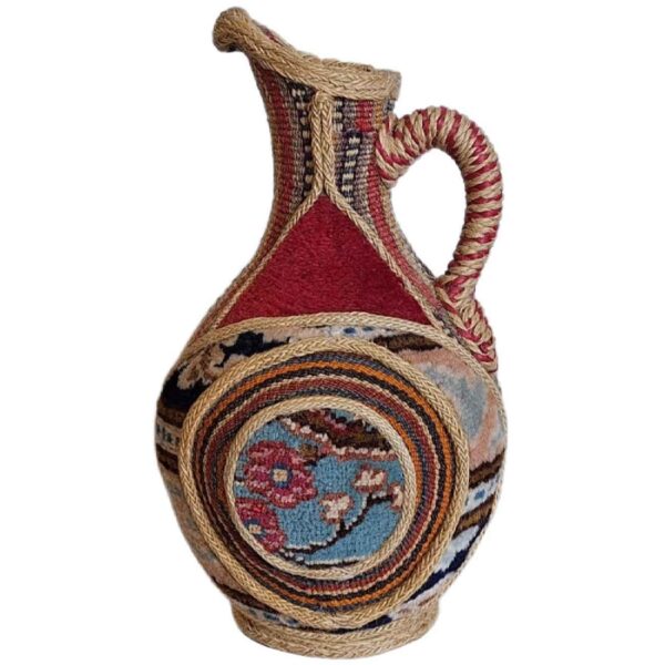 Decorative Pottery Pitcher Handmade with Traditional kilim & Carpet Design