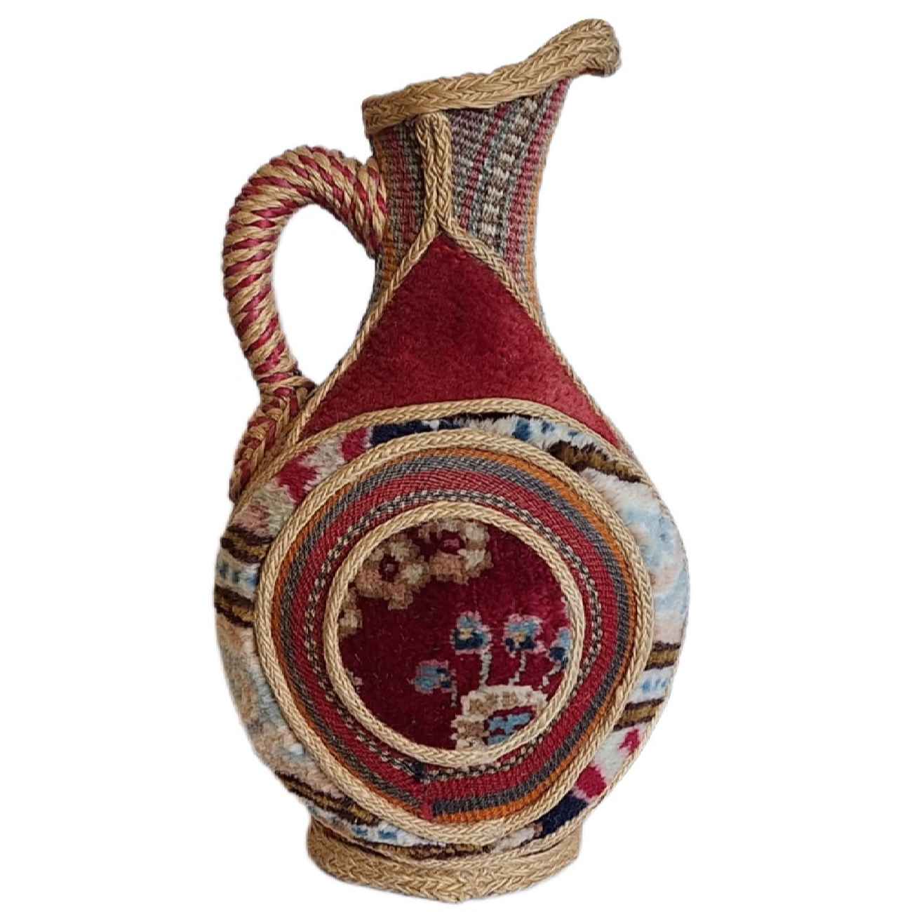 Decorative Pottery Pitcher Handmade with Traditional kilim & Carpet Design