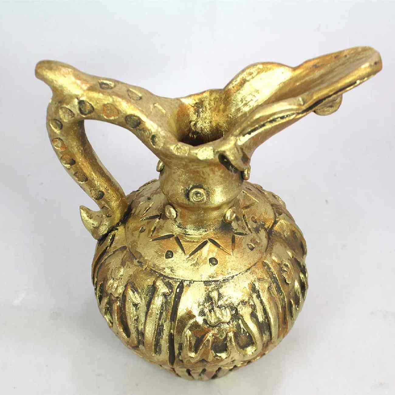 Decorative Pottery Pitcher with Allah Design Handmade