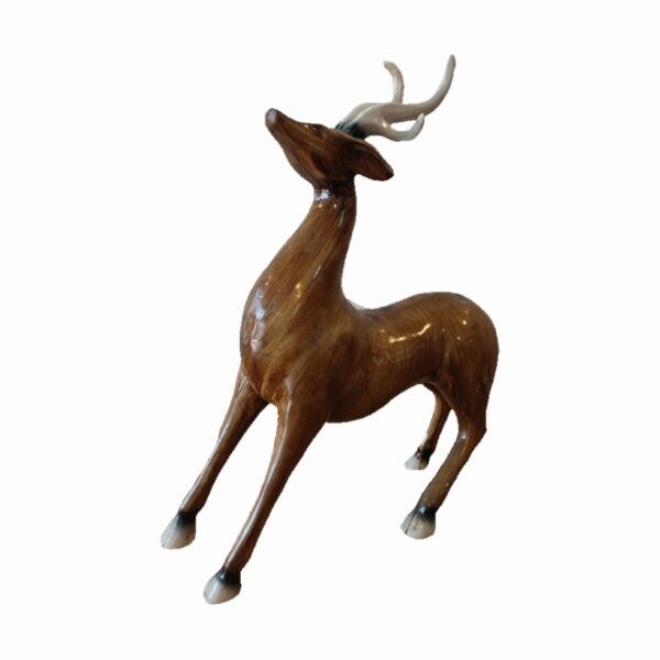 Decorative Standing Deer Figurine - Elegant Wildlife Sculpture