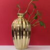 Decorative Ceramic Vase with Golden Body for Home Decor