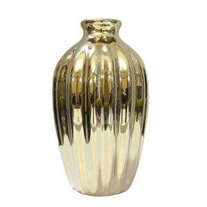 Decorative Ceramic Vase with Golden Body for Home Decor