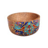 Decorative Wooden Bowl Artistic with Printed Persian Floral Design