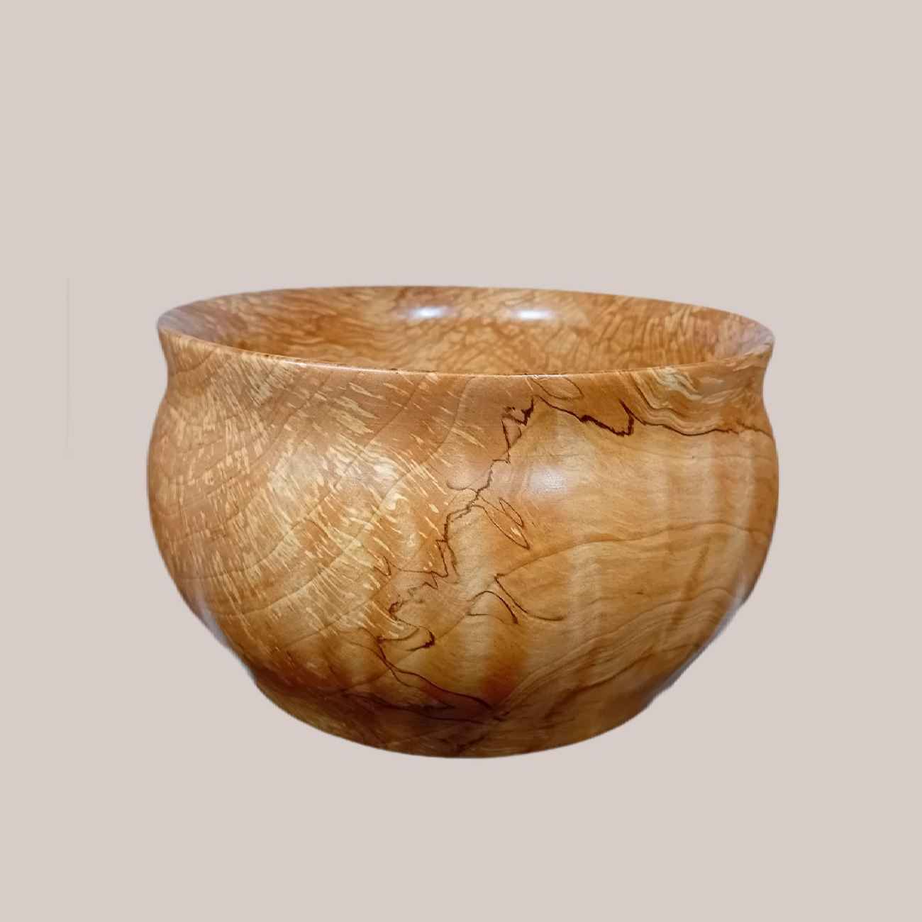Decorative Wooden Bowl Handcrafted Rustic Style