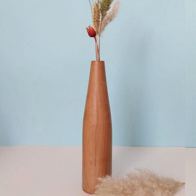 Wooden Mini Flower Vase Made from Natural Solid Wood, Decorative & Handcraft