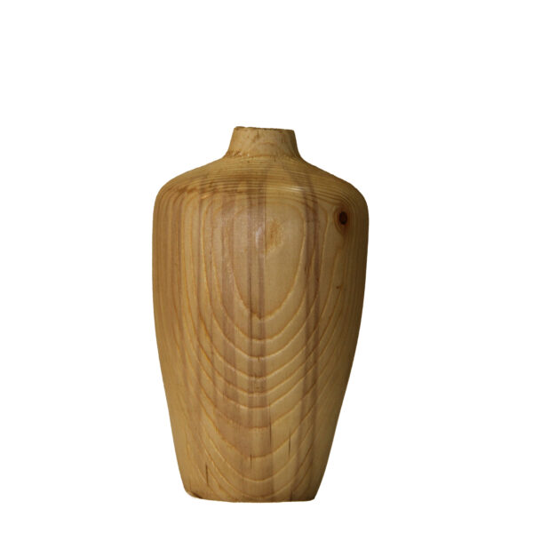 Handcrafted Decorative Wooden Bud Vase Made from Natural Solid Wood - Set of 2