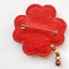 Feminine Beaded Brooch Pin with Flower Design