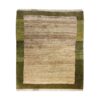 Genuine Persian Gabbeh Wool Rug Handwoven Bordered Cream