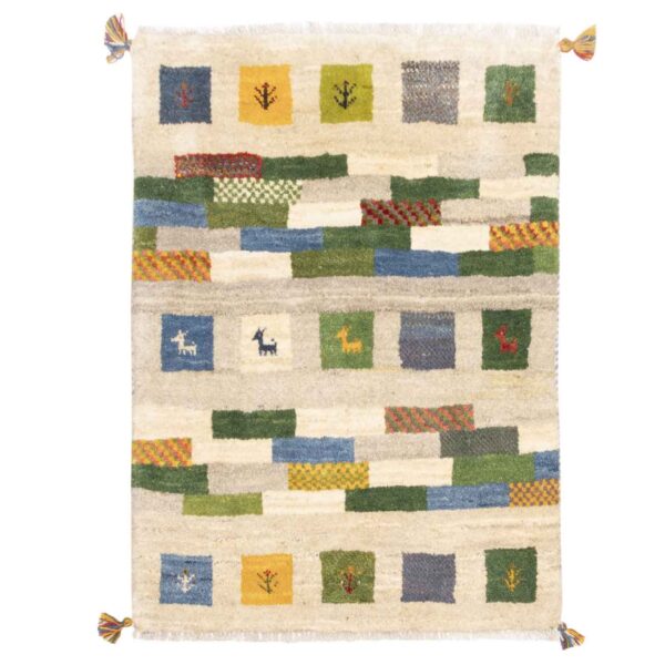 Persian Gabbeh Wool Rug Handwoven in Fars