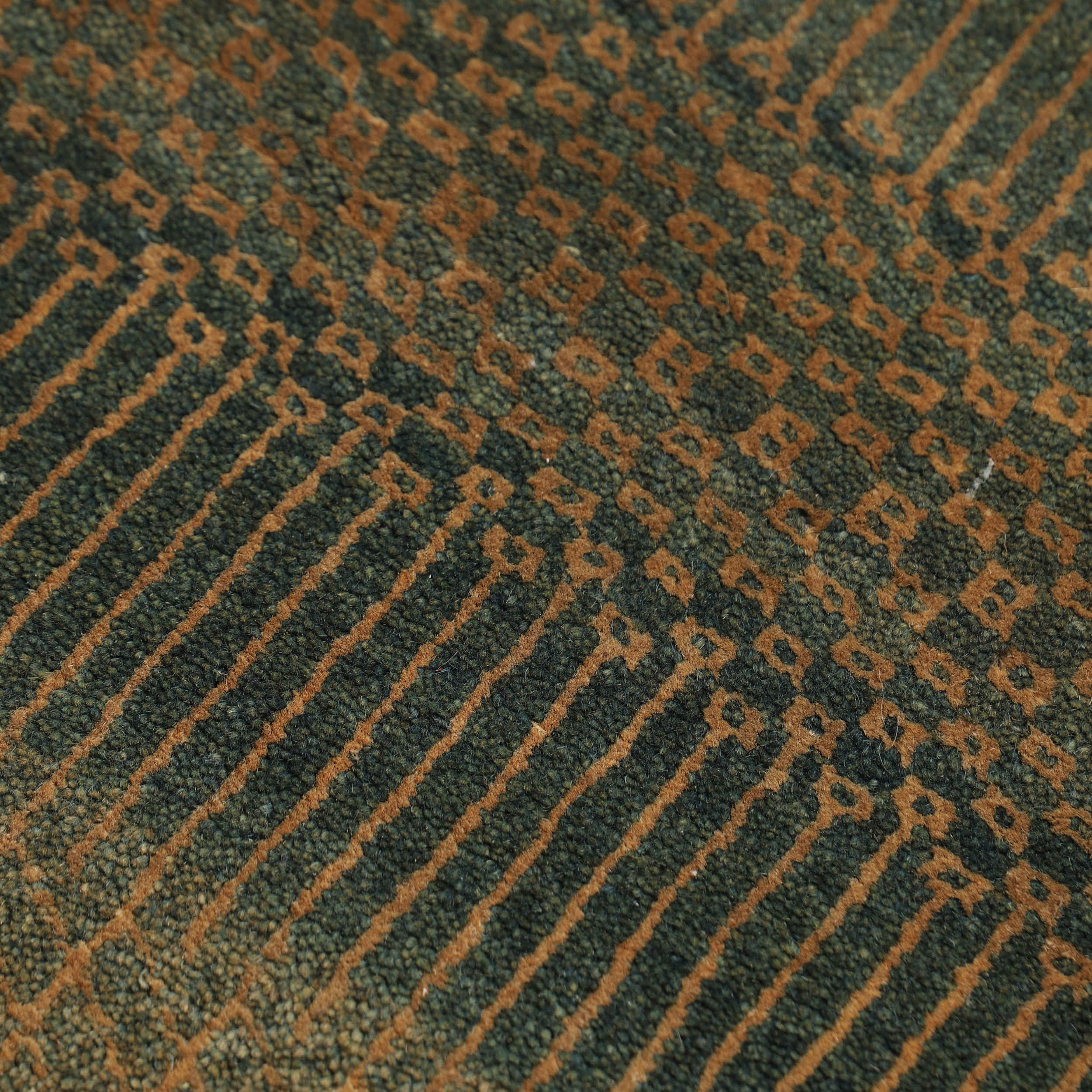 Persian Gabbeh Wool Rug Handwoven in Fars Sage Green