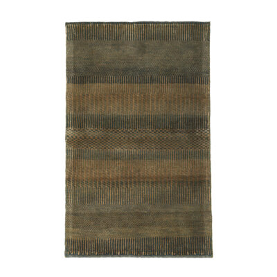 Persian Gabbeh Wool Rug Handwoven in Fars Sage Green