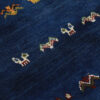 Persian Gabbeh Wool Rug Handwoven in Fars with Animal Motifs