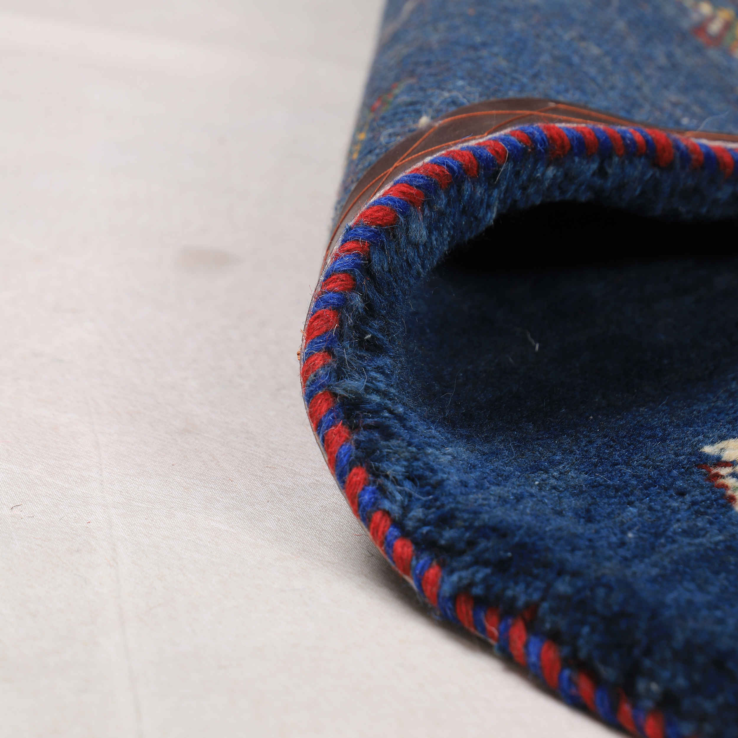 Persian Gabbeh Wool Rug Handwoven in Fars with Animal Motifs