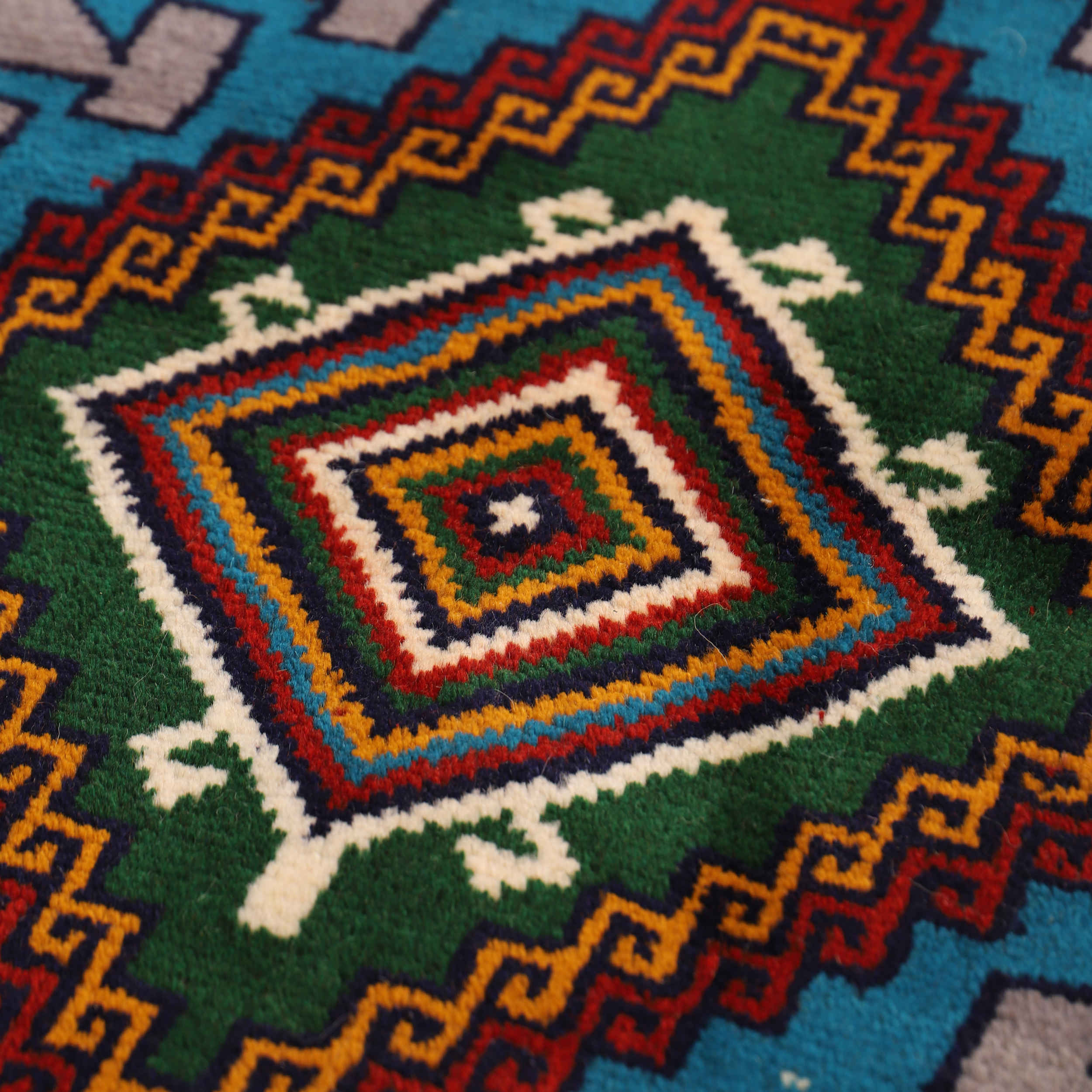 Genuine Persian Tribal Carpet with Wool Hand-Knotted in Khorasan