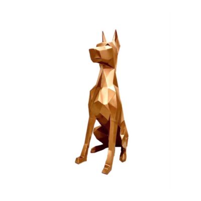 Geometric Doberman Cubism Figurine – Unique Handcrafted Sculpture