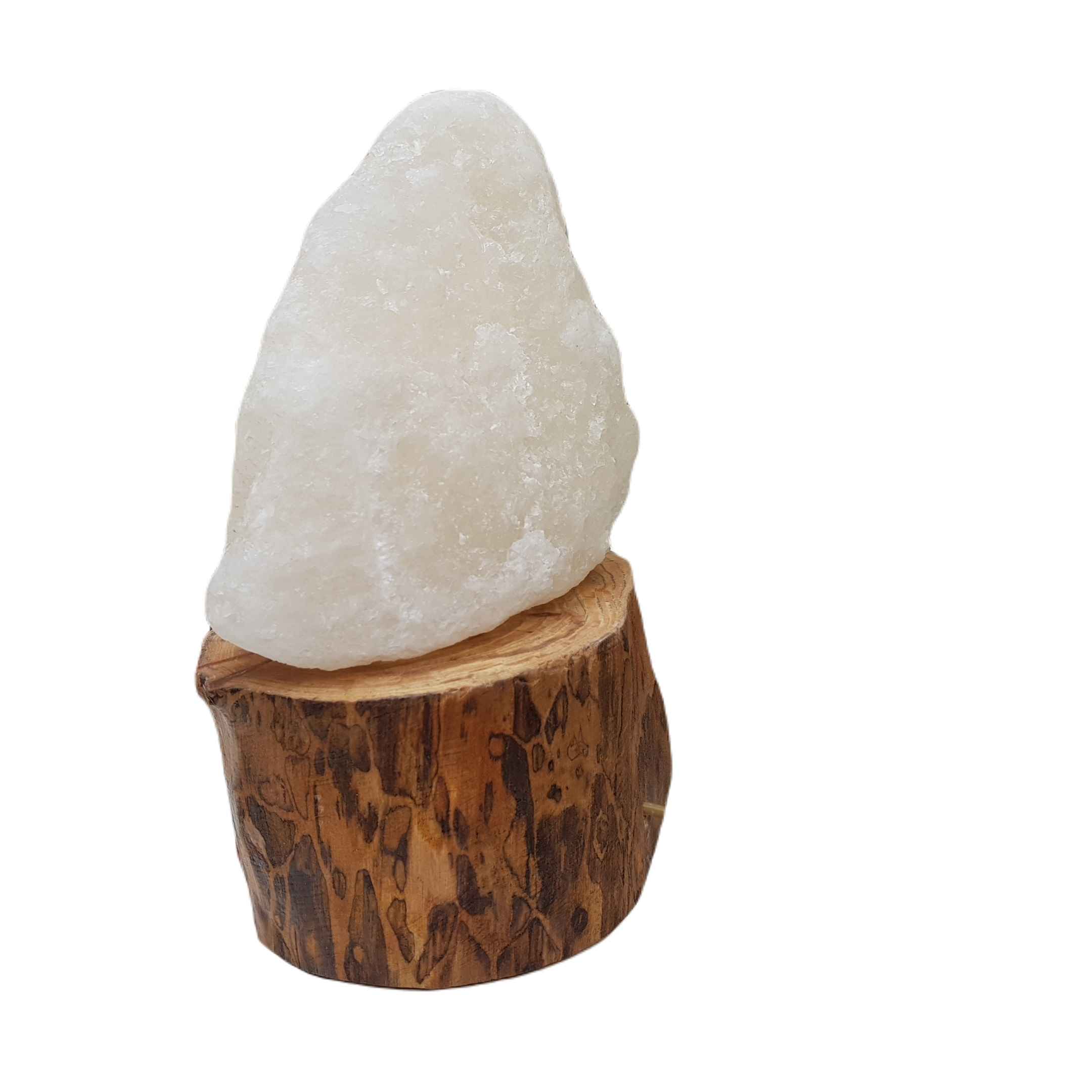 Persian Glow Salt Lamp – Handcrafted with Wooden Base & Artistic Design