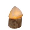 Persian Glow Salt Lamp - Handmade with Maple Wooden Base & Artistic Design