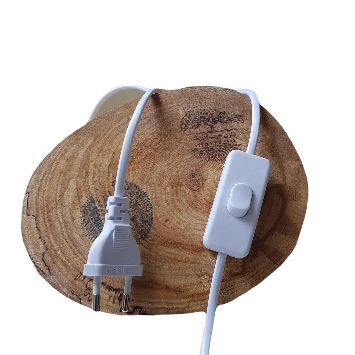 Persian Glow Salt Lamp – Handmade with Wooden Base & Artistic Design