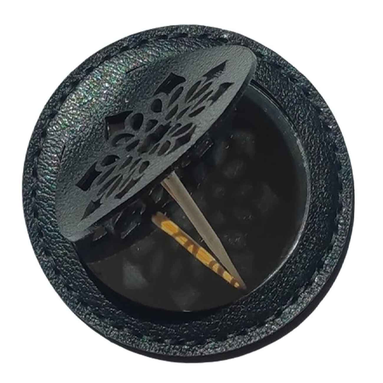 Portable Pocket Mirror with Persian Inspired Leather Design