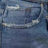 High waist straight Blue jeans for Women with Pocket
