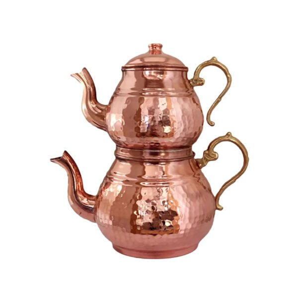 Persian Copper Double Teapot Durable and Hammered