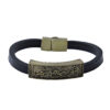 Islamic Bracelet with Leather Ya Qamar Banihashim for Men