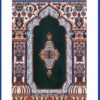 Islamic Mosque Carpet with Mihrab Design - Cotton Green, 5 Meters