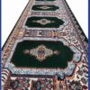 Islamic Mosque Carpet with Mihrab Design - Cotton Green, 5 Meters