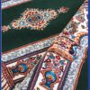 Islamic Mosque Carpet with Mihrab Design - Cotton Green, 5 Meters